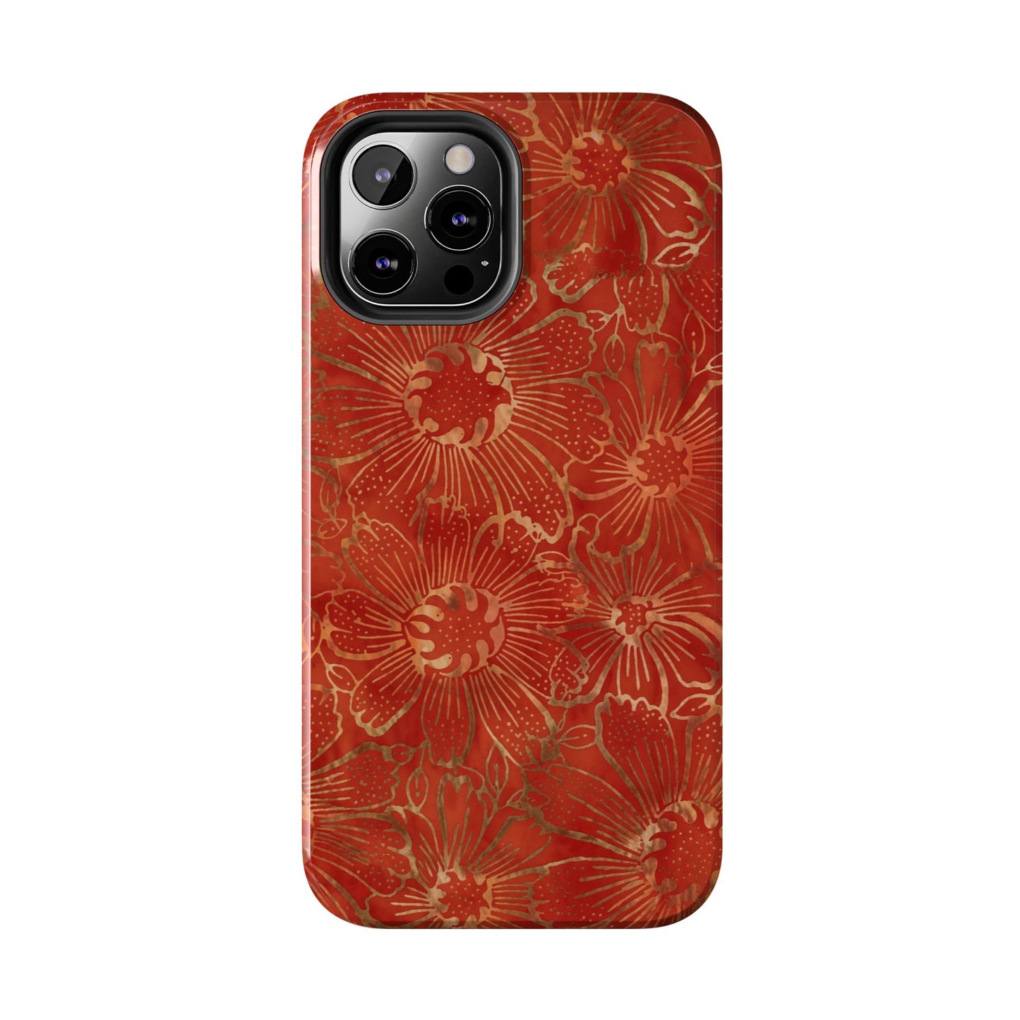 Radiant Red Florals - Protective Phone Case