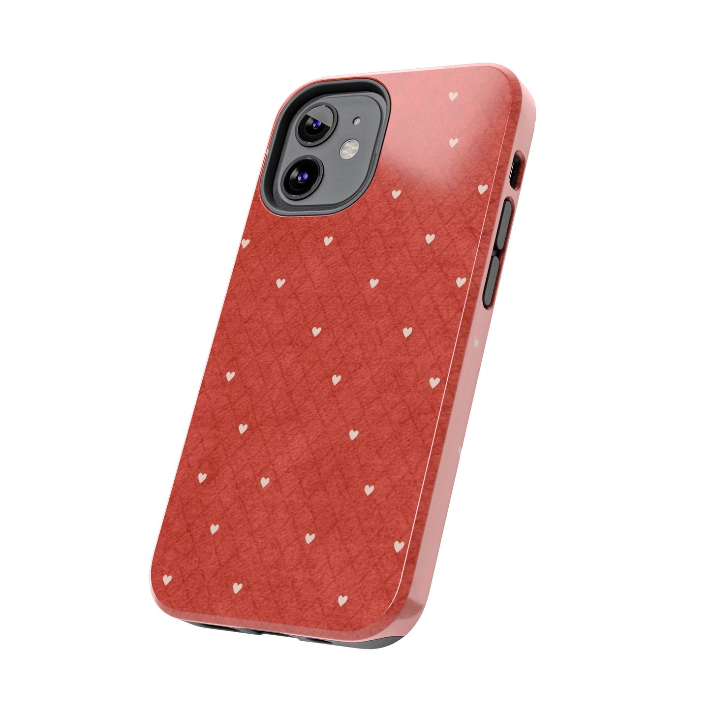 Red Quilted Hearts - Protective Phone Case