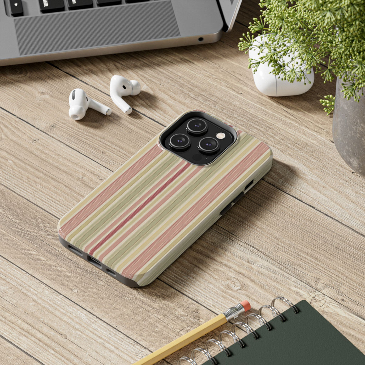 Rosewood Stripe - Protective Phone Case