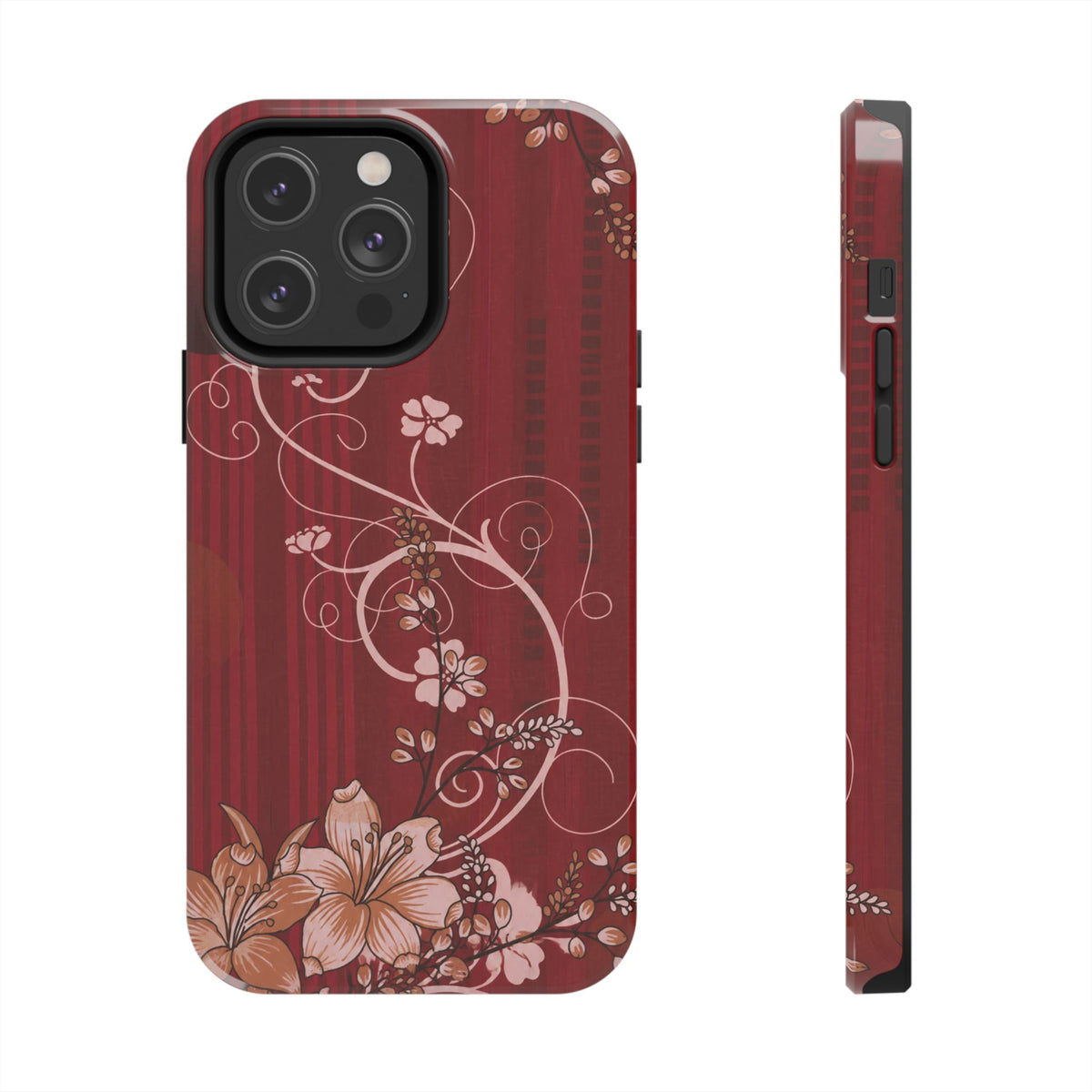 Crimson Bloom - Protective Phone Case