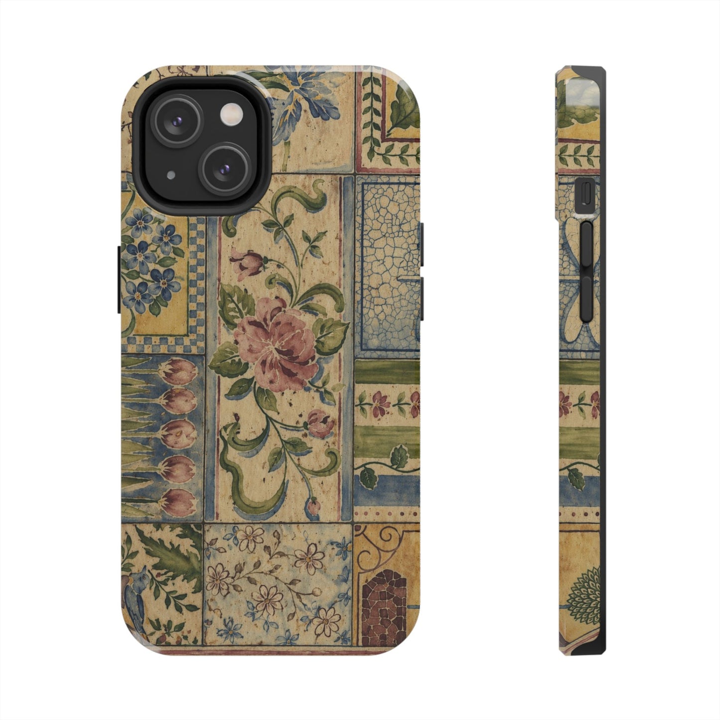 Vintage Floral Patchwork - Protective Phone Case
