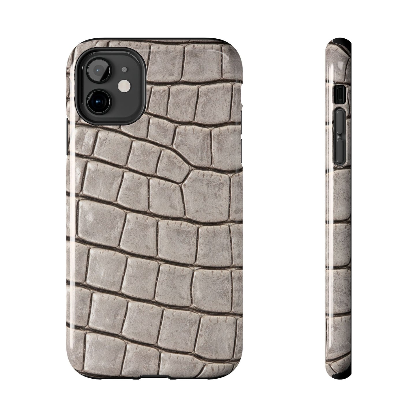 2000s Grey Crocodile - Protective Phone Case
