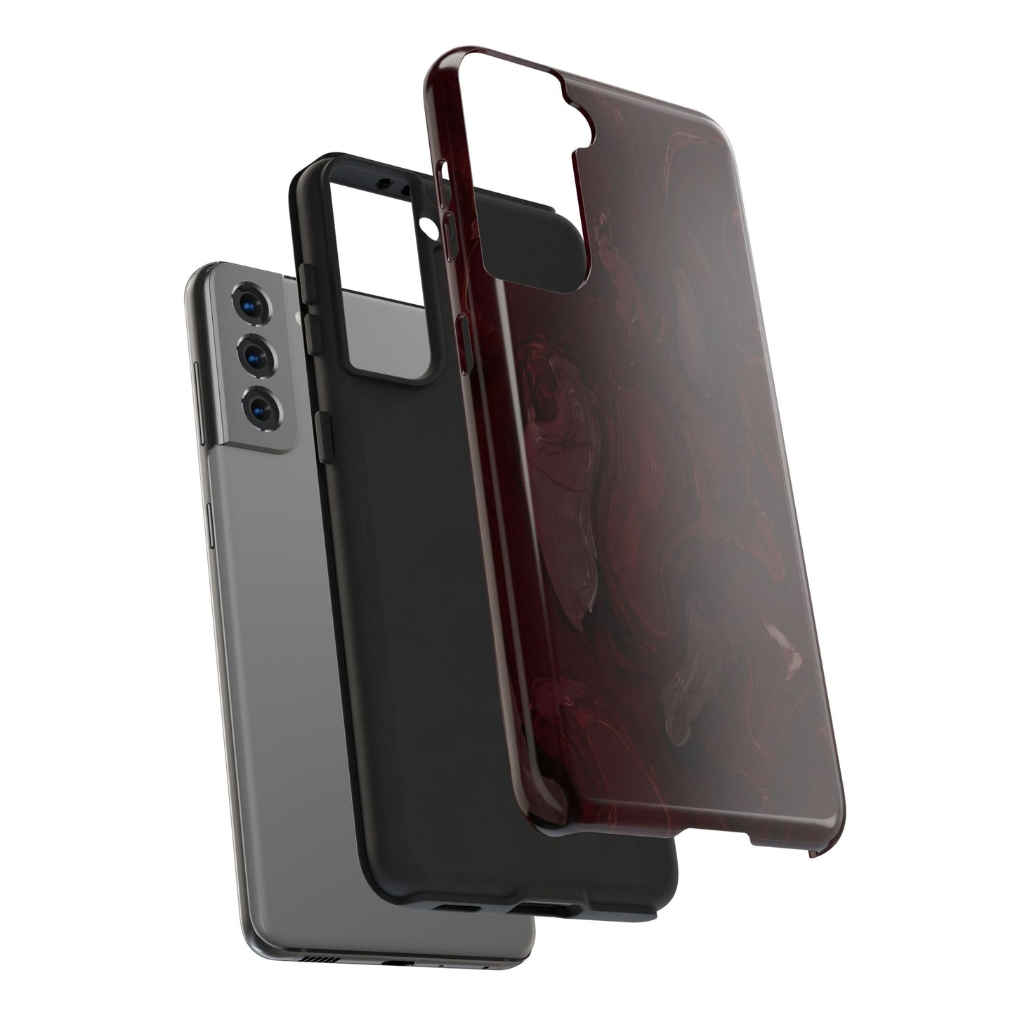 Glossy Maroon - Protective Phone Case