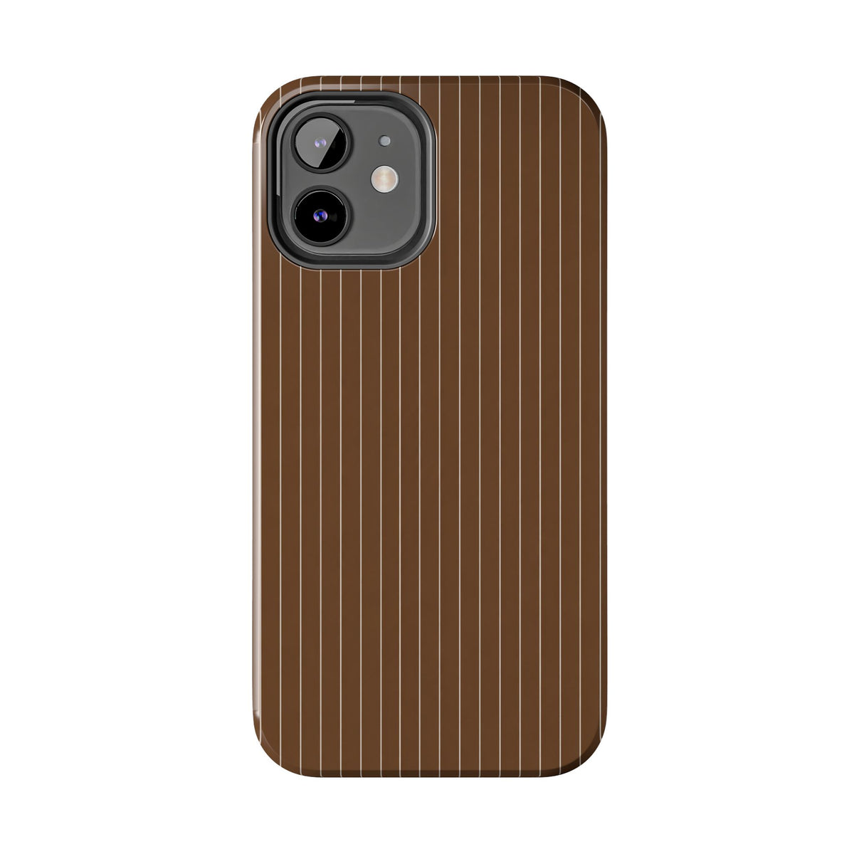 Brown Pinstripe - Protective Phone Case