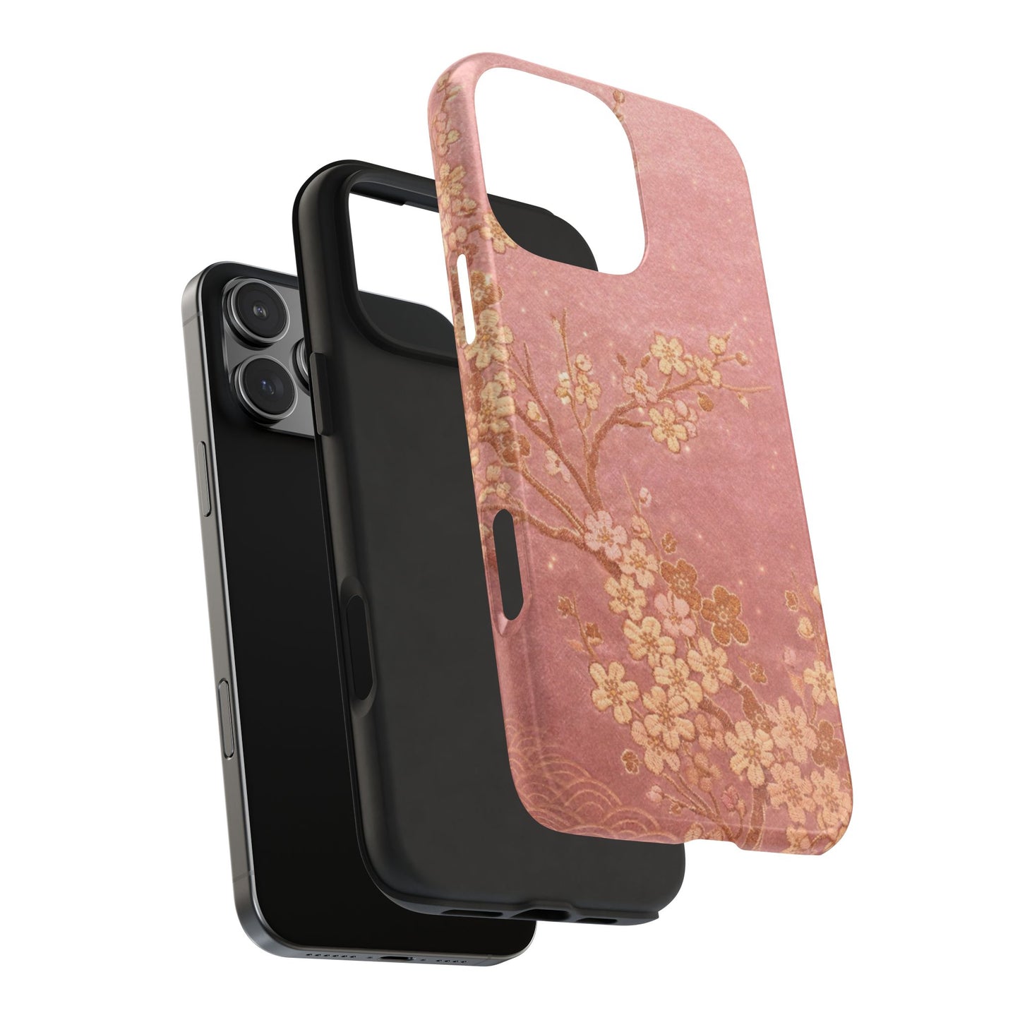 Pink Gold Cherry Blossom - Protective Phone Case