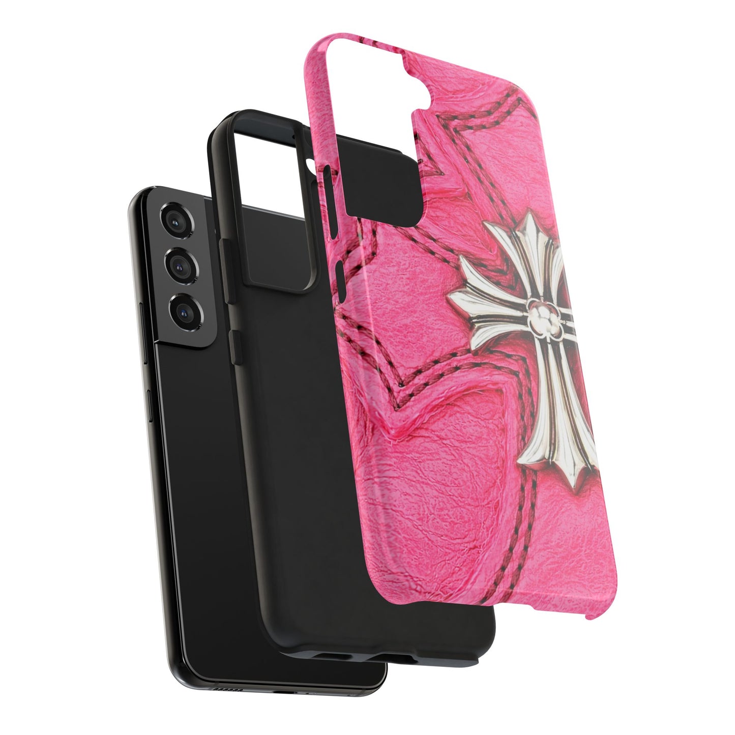 Pink Cross - Protective Phone Case