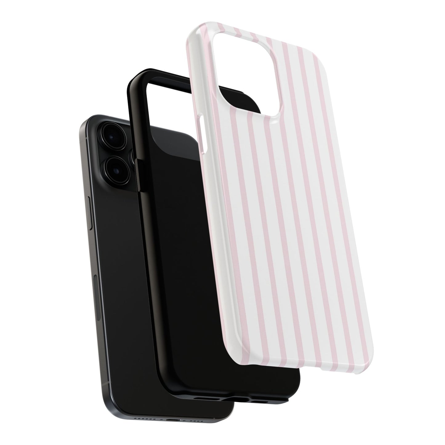 Pink Vertical Stripes - Protective Phone Case