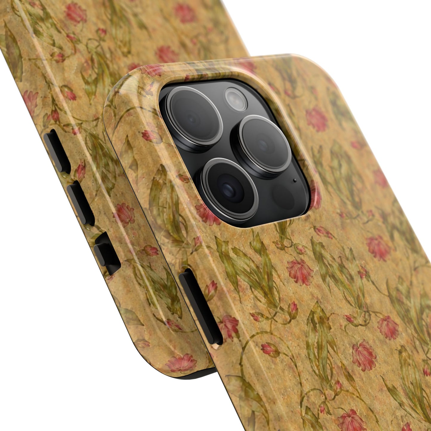 Roses on Aged Paper - Protective Phone Case