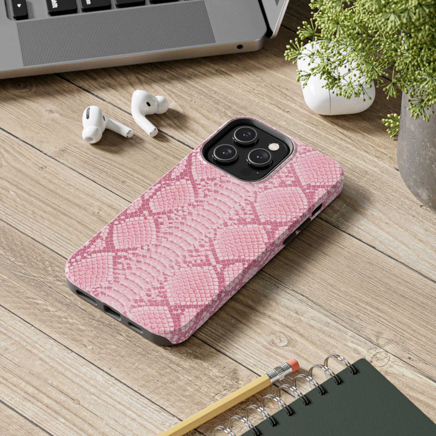Pink Snake Skin - Protective Phone Case