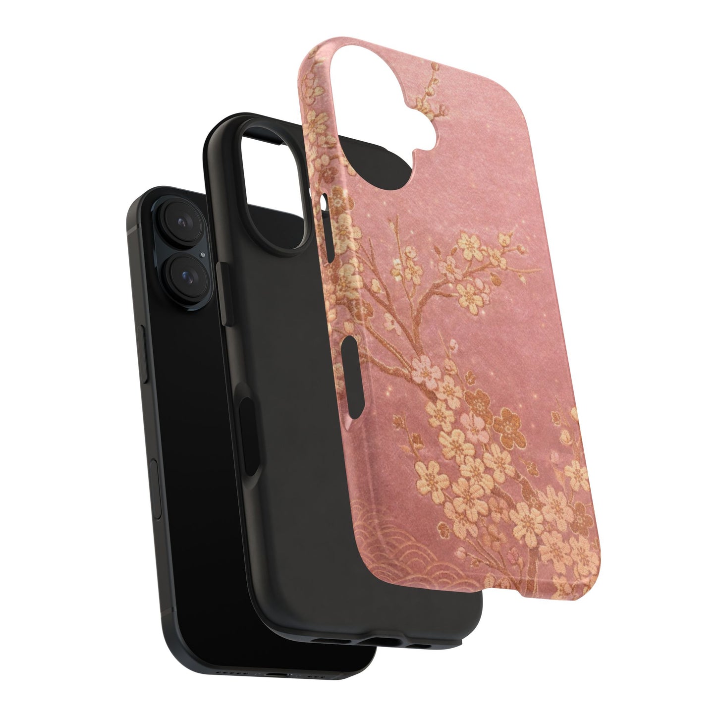 Pink Gold Cherry Blossom - Protective Phone Case