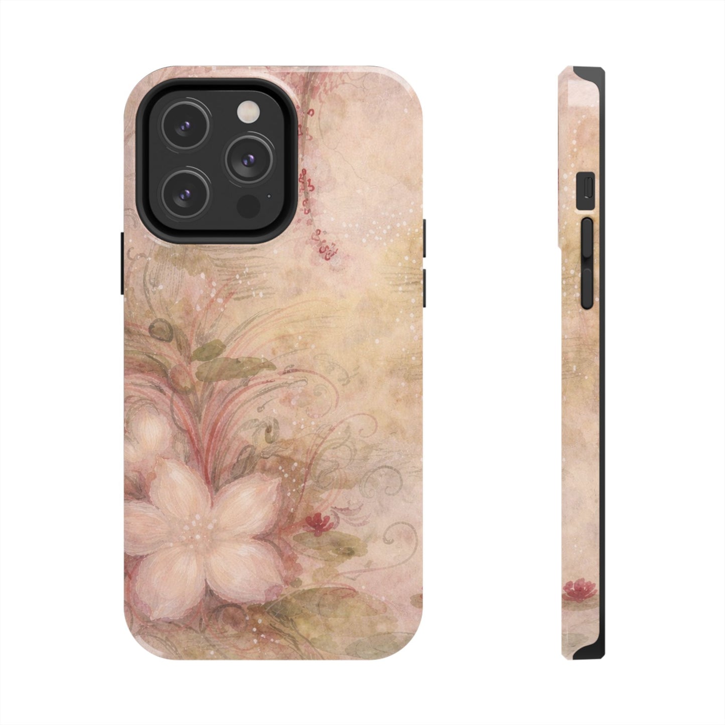 Antique Watercolor Floral - Protective Phone Case