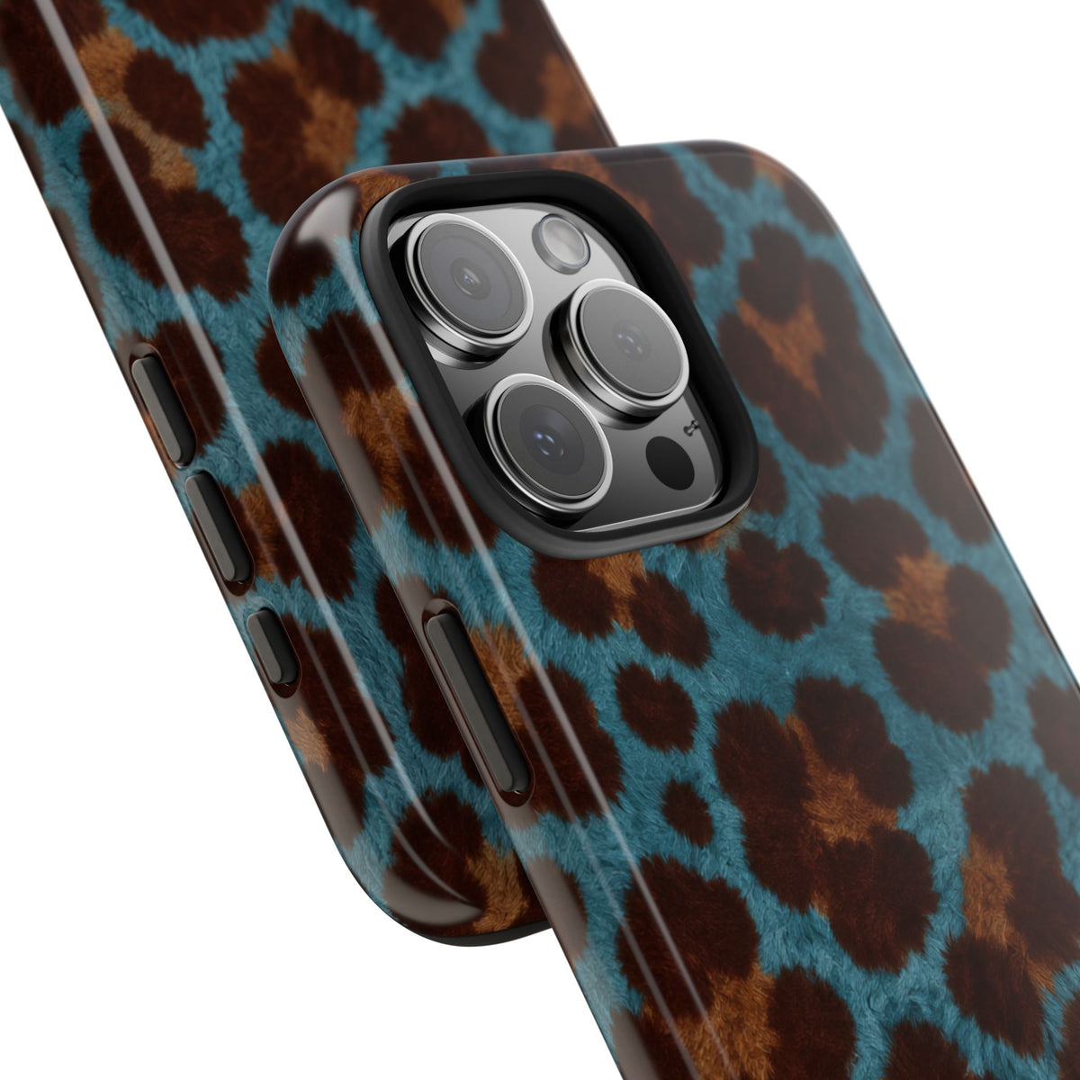 Teal Leopard - Protective Phone Case