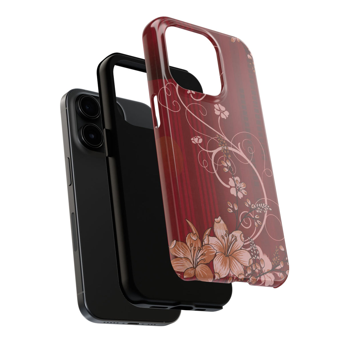 Crimson Bloom - Protective Phone Case