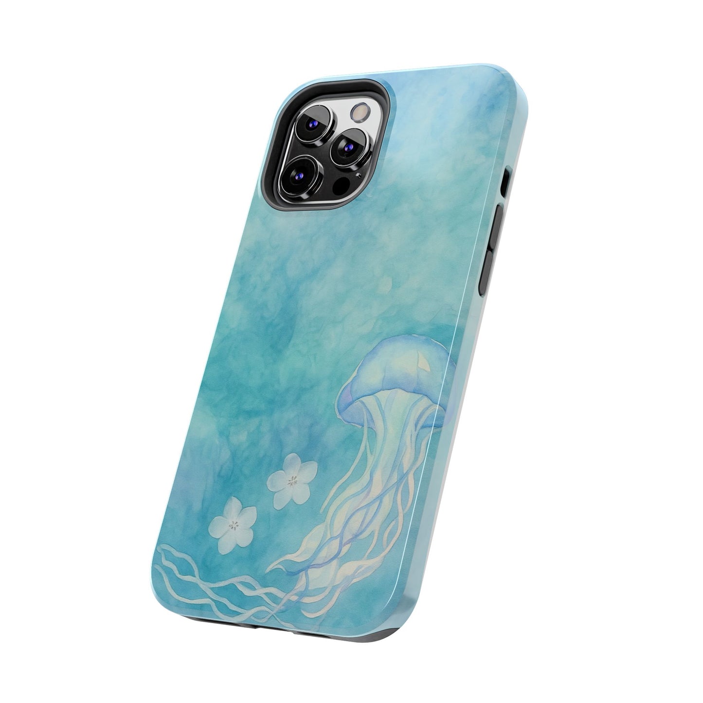 Sea-Blue Jellyfish - Protective Phone Case