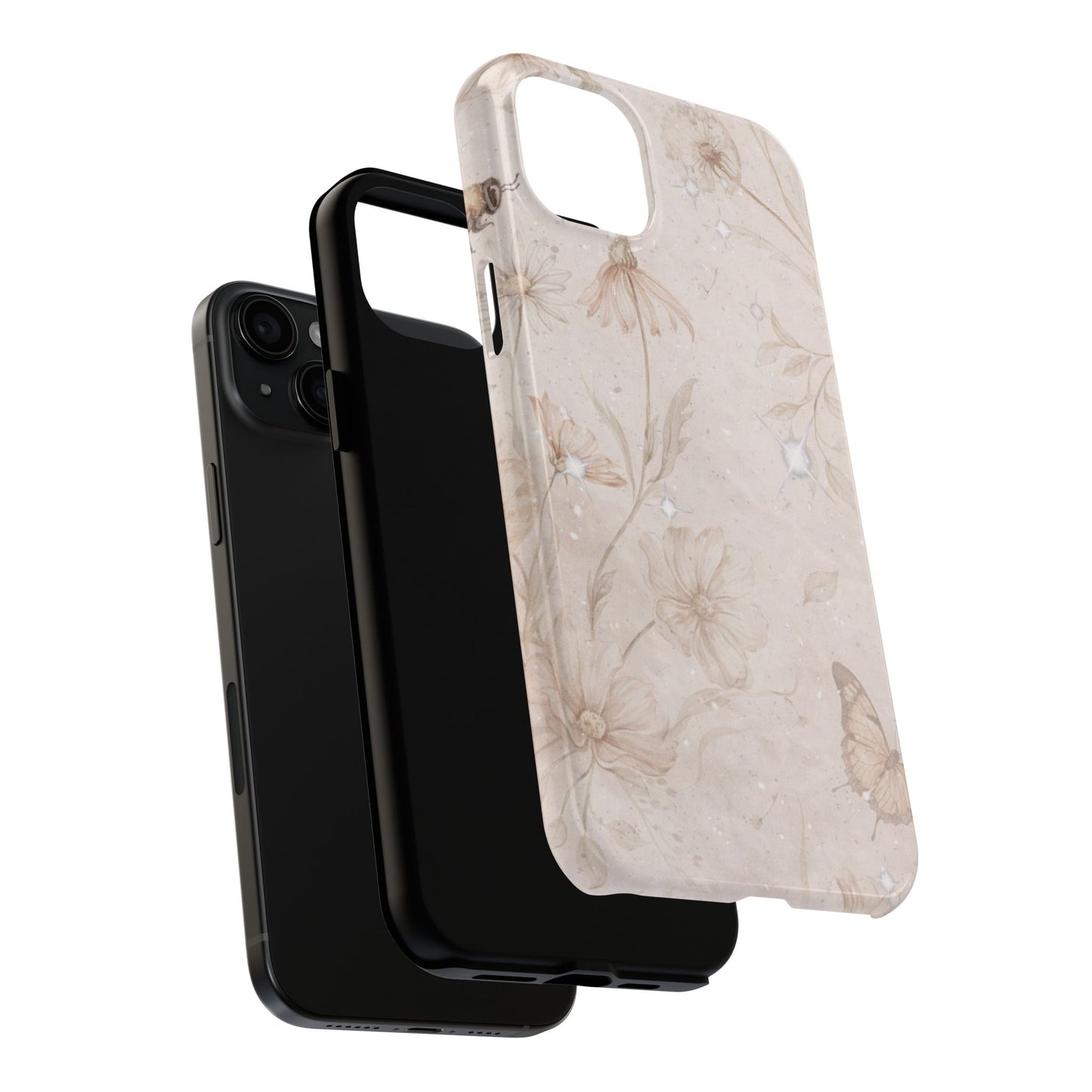 Beige Bloom - Protective Phone Case