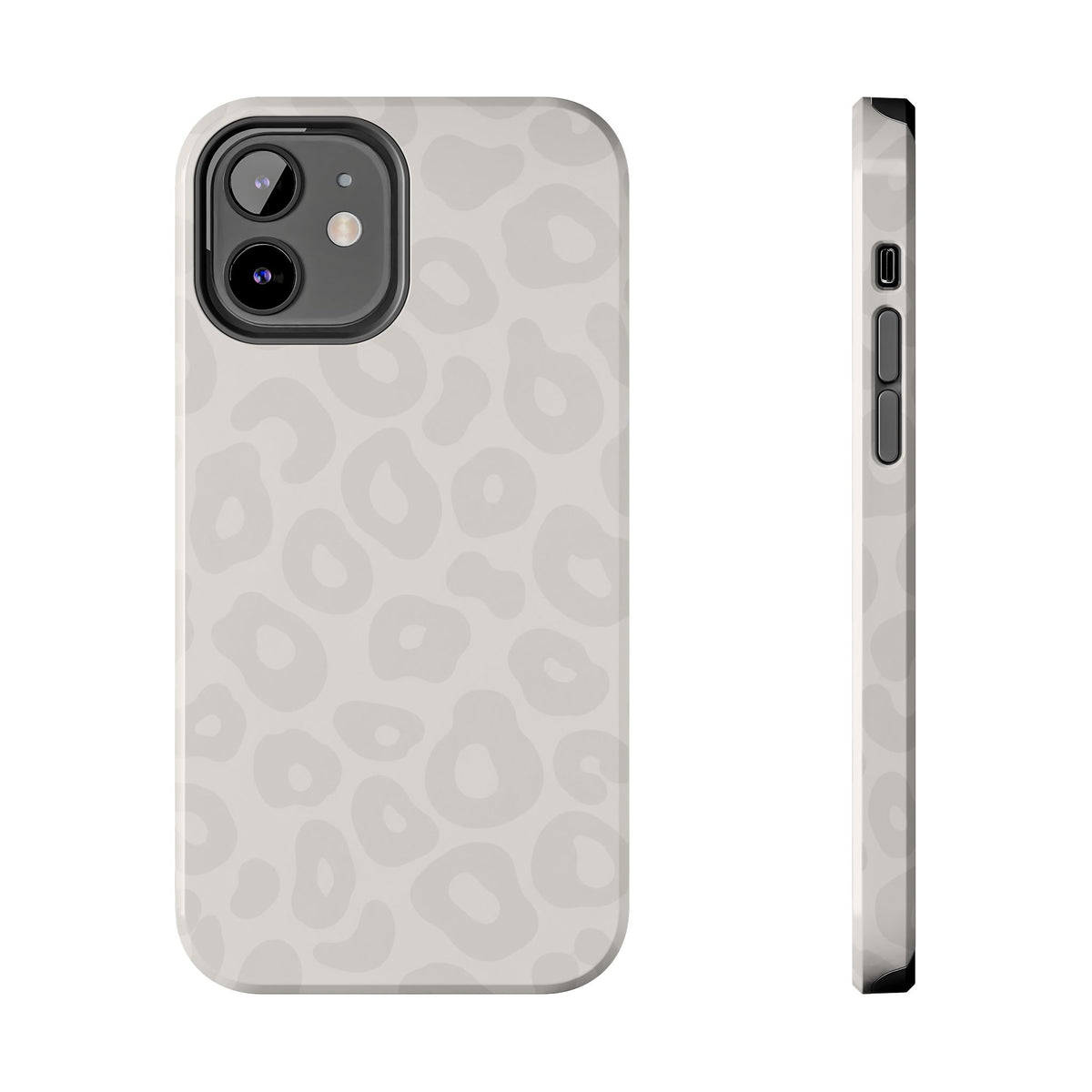 Beige Leopard Tough Phone Case – Protective Animal Print Phone Cover
