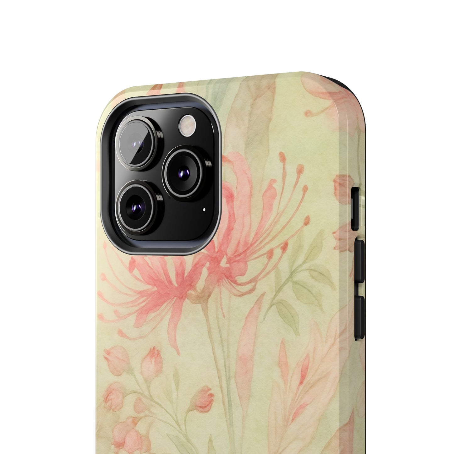Pink Mint Floral - Protective Phone Case