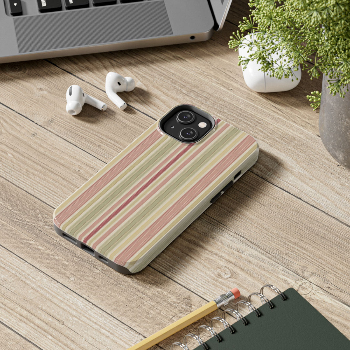 Rosewood Stripe - Protective Phone Case