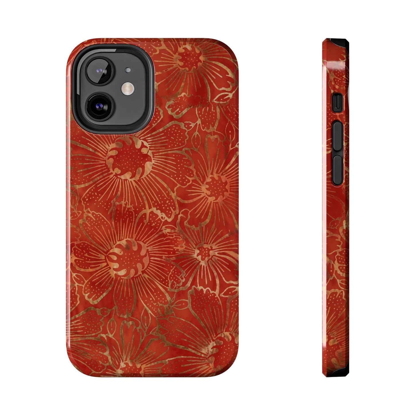 Radiant Red Florals - Protective Phone Case