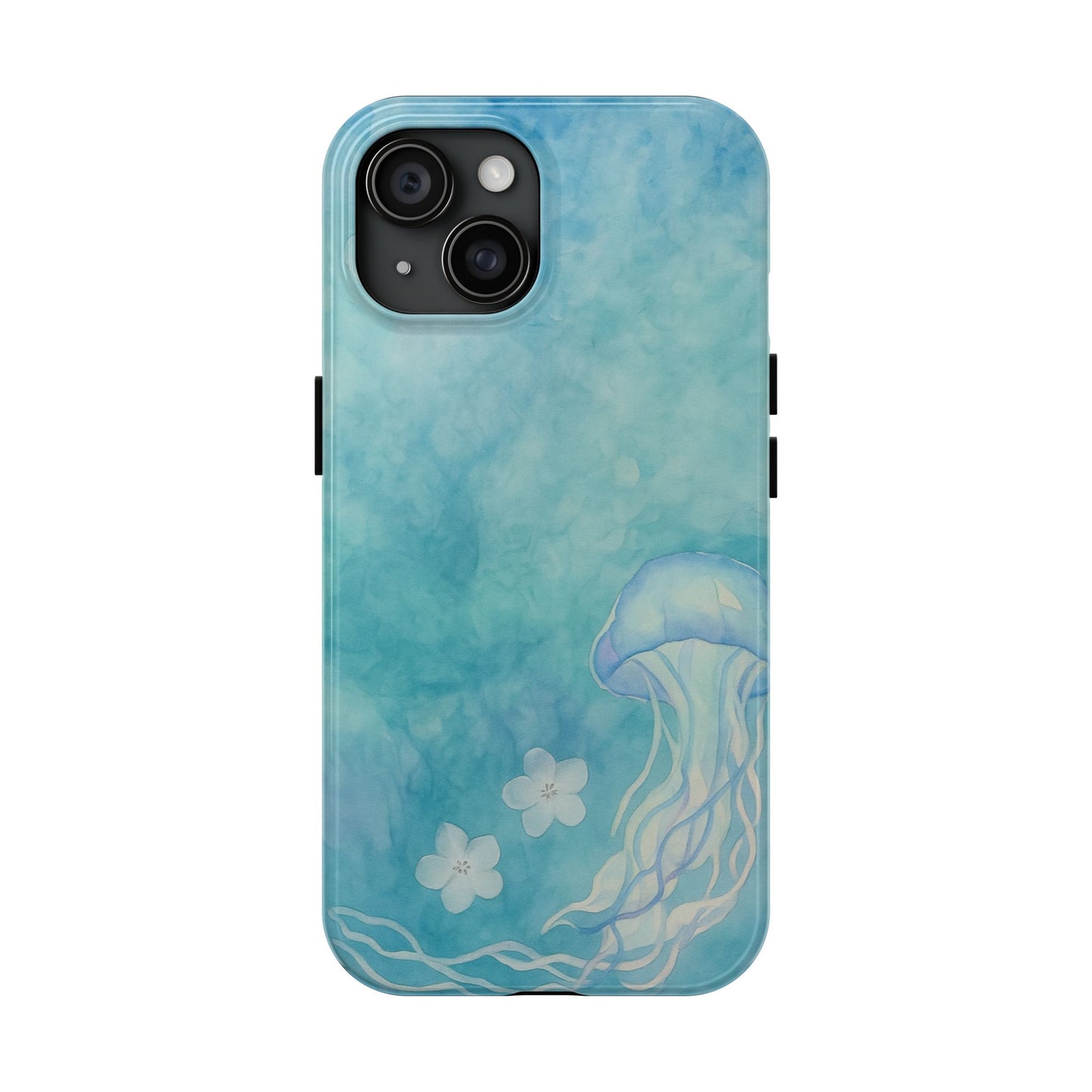 Sea-Blue Jellyfish - Protective Phone Case