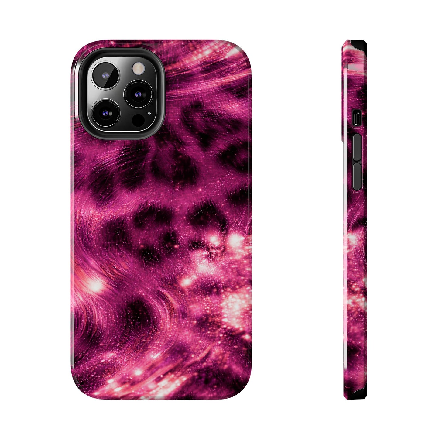 Magenta Y2K Leopard - Protective Phone Case