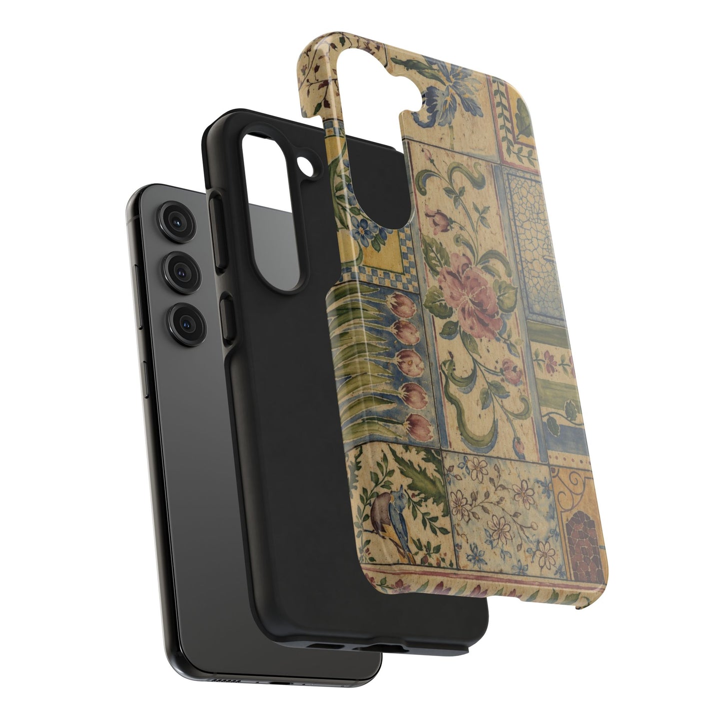Vintage Floral Patchwork - Protective Phone Case