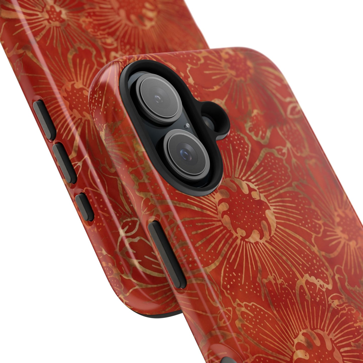 Radiant Red Florals - Protective Phone Case