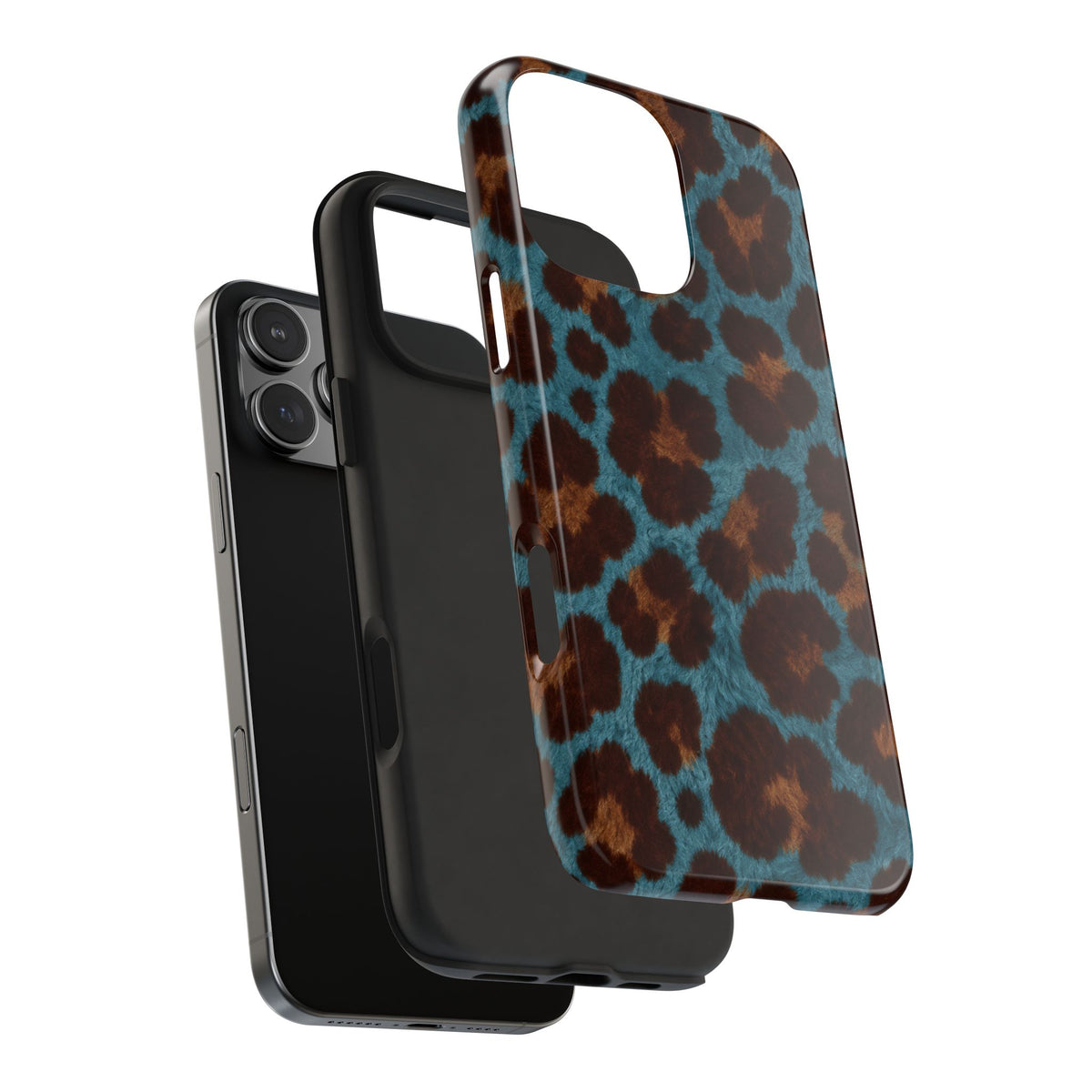 Teal Leopard - Protective Phone Case