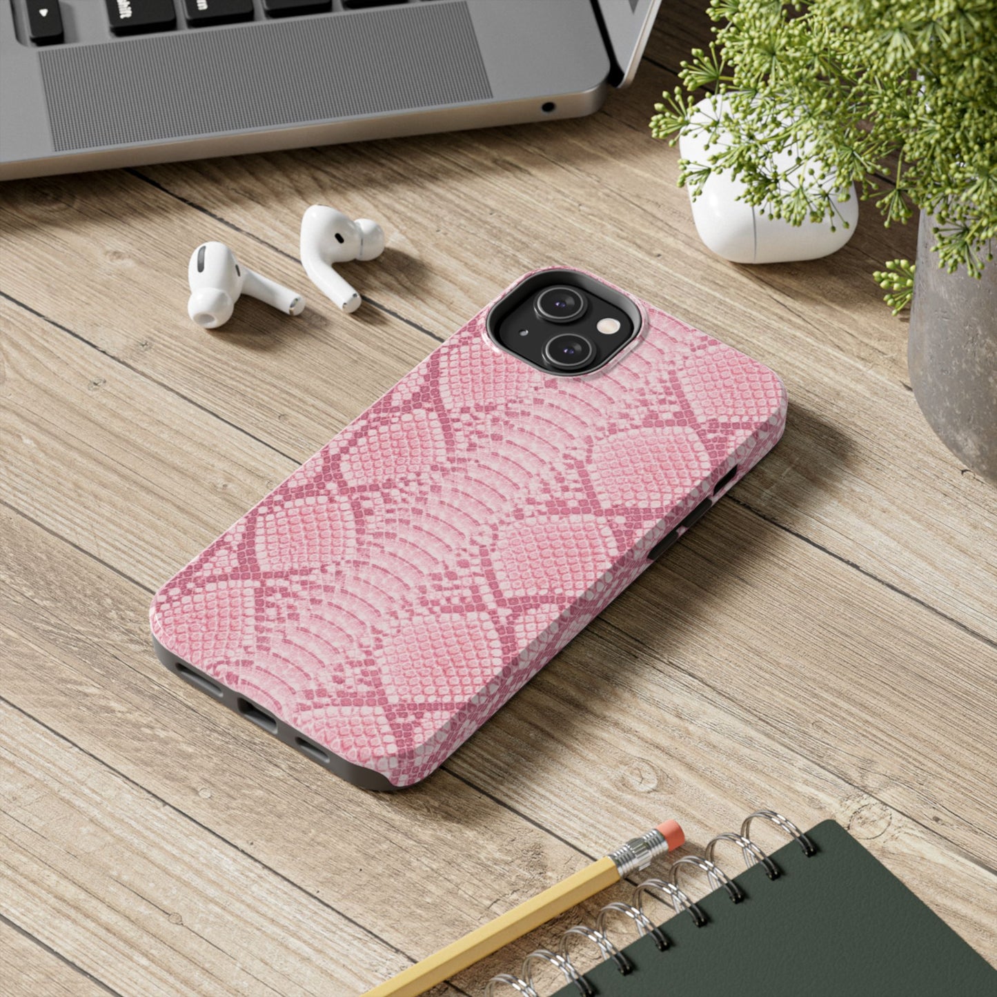 Pink Snake Skin - Protective Phone Case