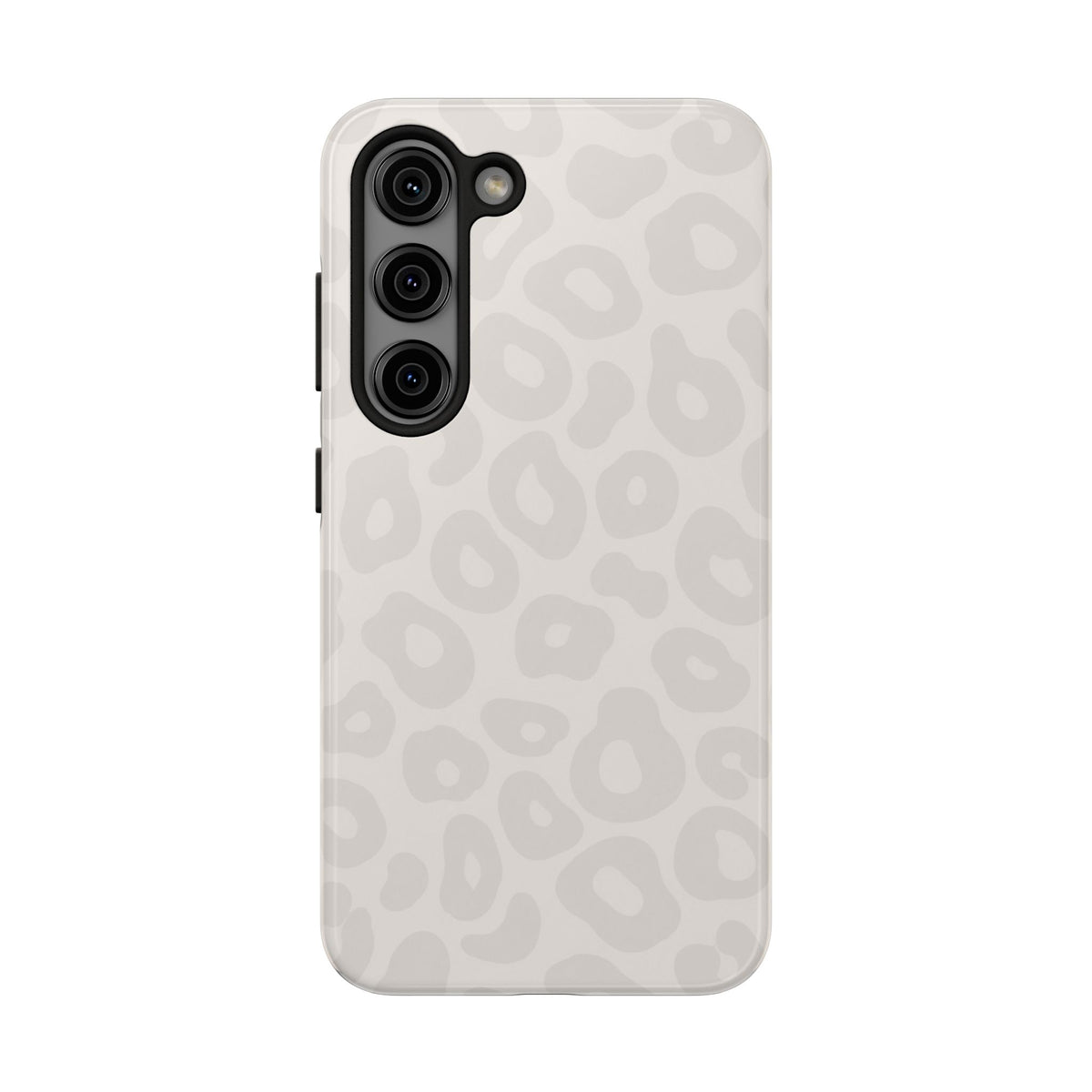 Beige Leopard Tough Phone Case – Protective Animal Print Phone Cover