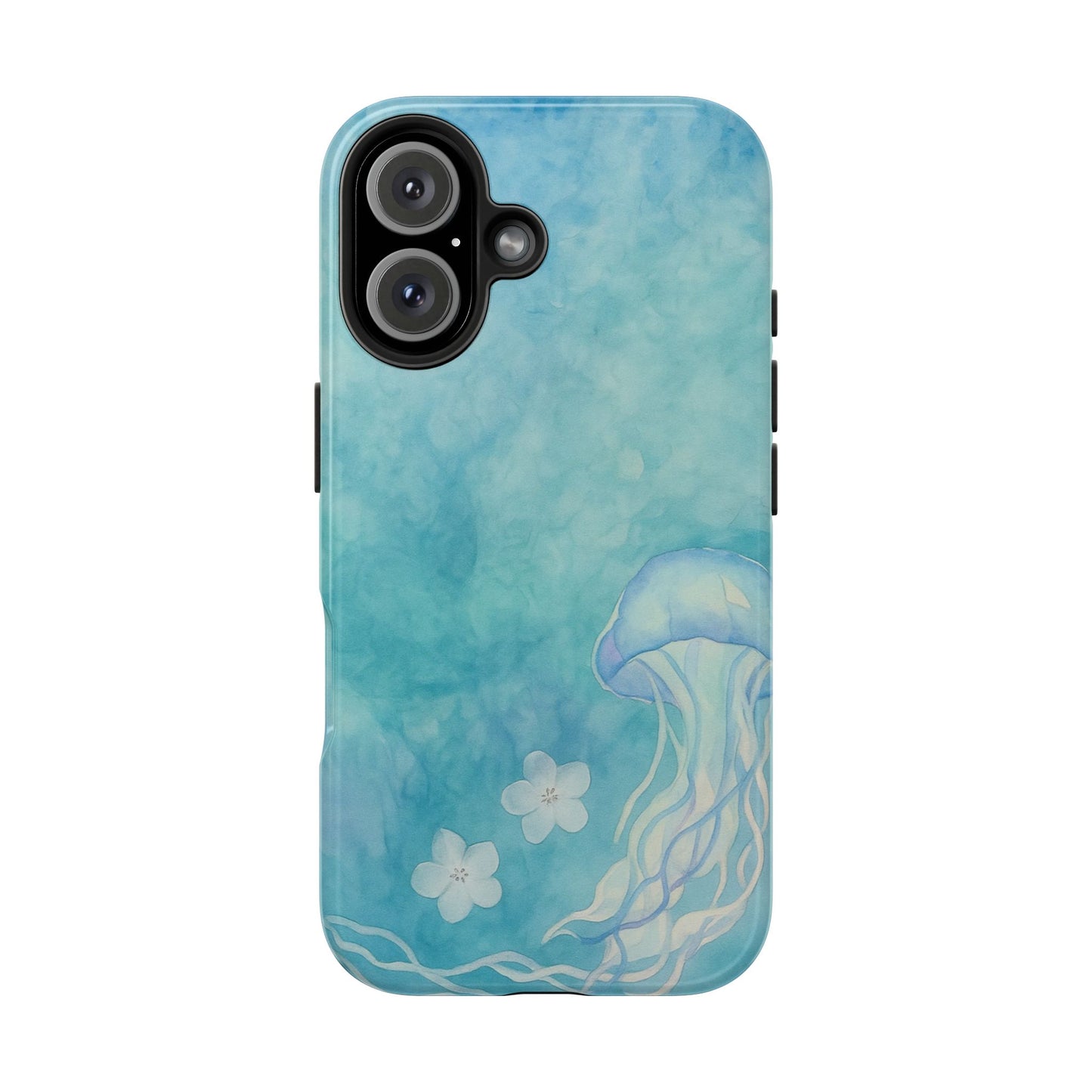 Sea-Blue Jellyfish - Protective Phone Case