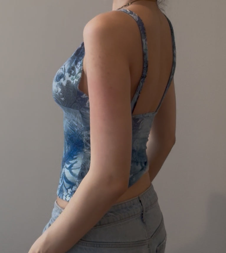 Y2K Blue Cami Top