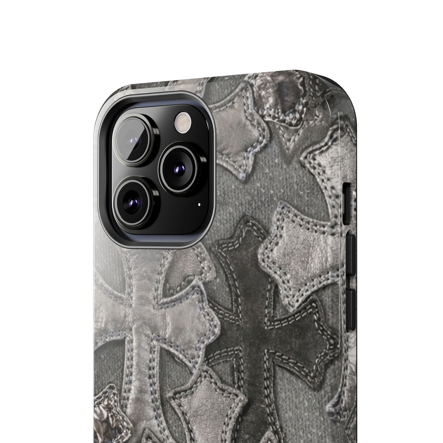 Grey Patchwork Crosses - Protective Phone Case