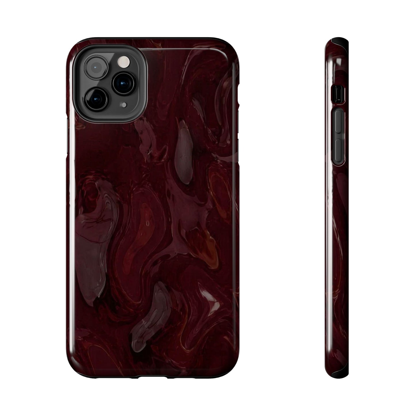 Glossy Maroon - Protective Phone Case