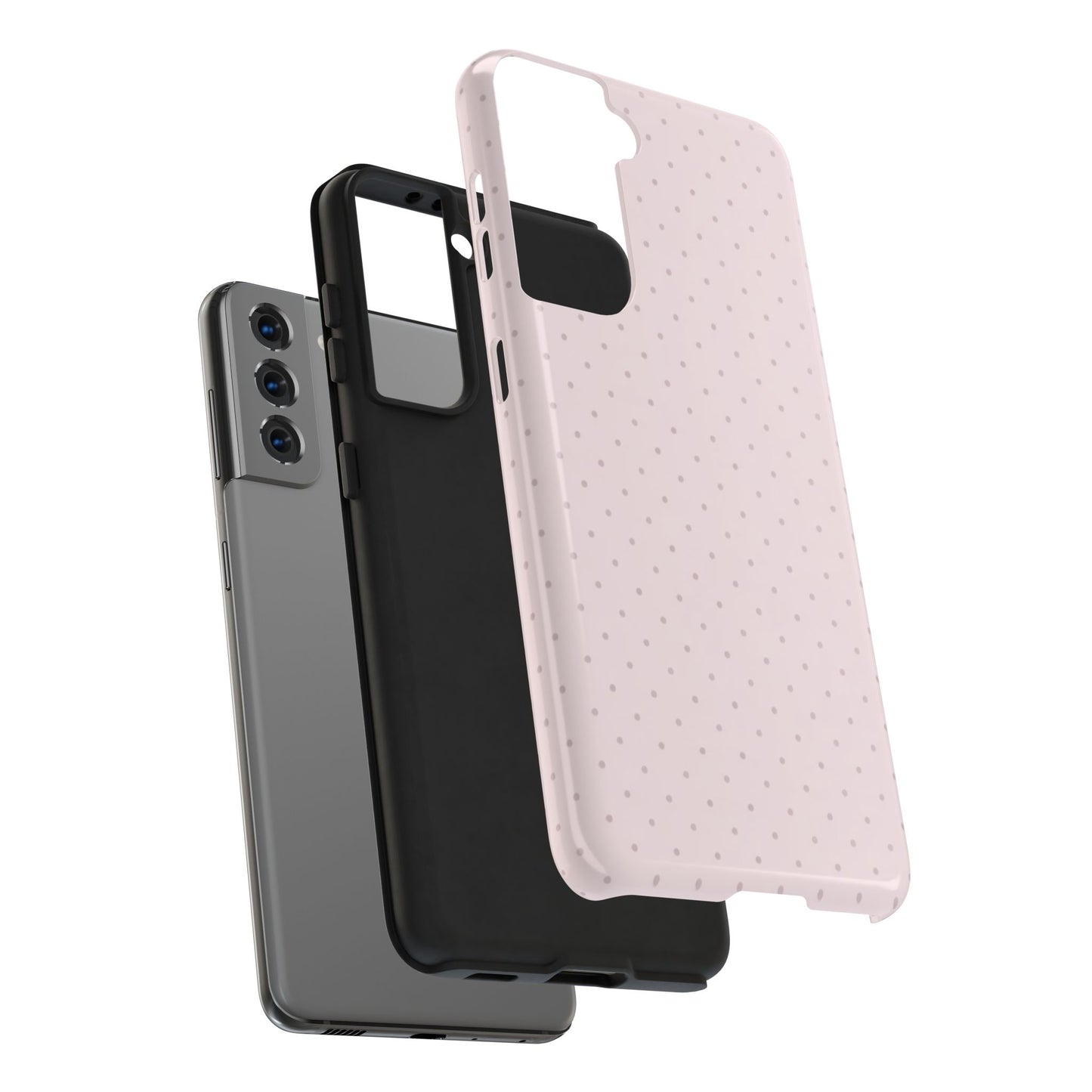 Blush Pink Polka Dot - Protective Phone Case