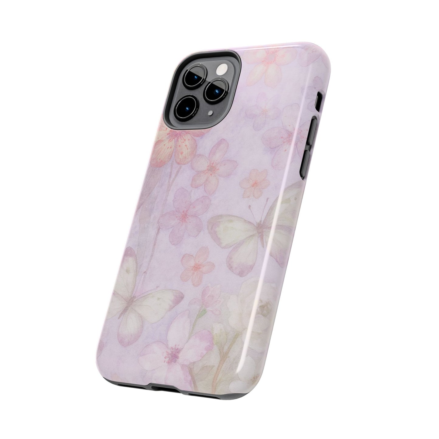 Lilac Butterfly - Protective Phone Case
