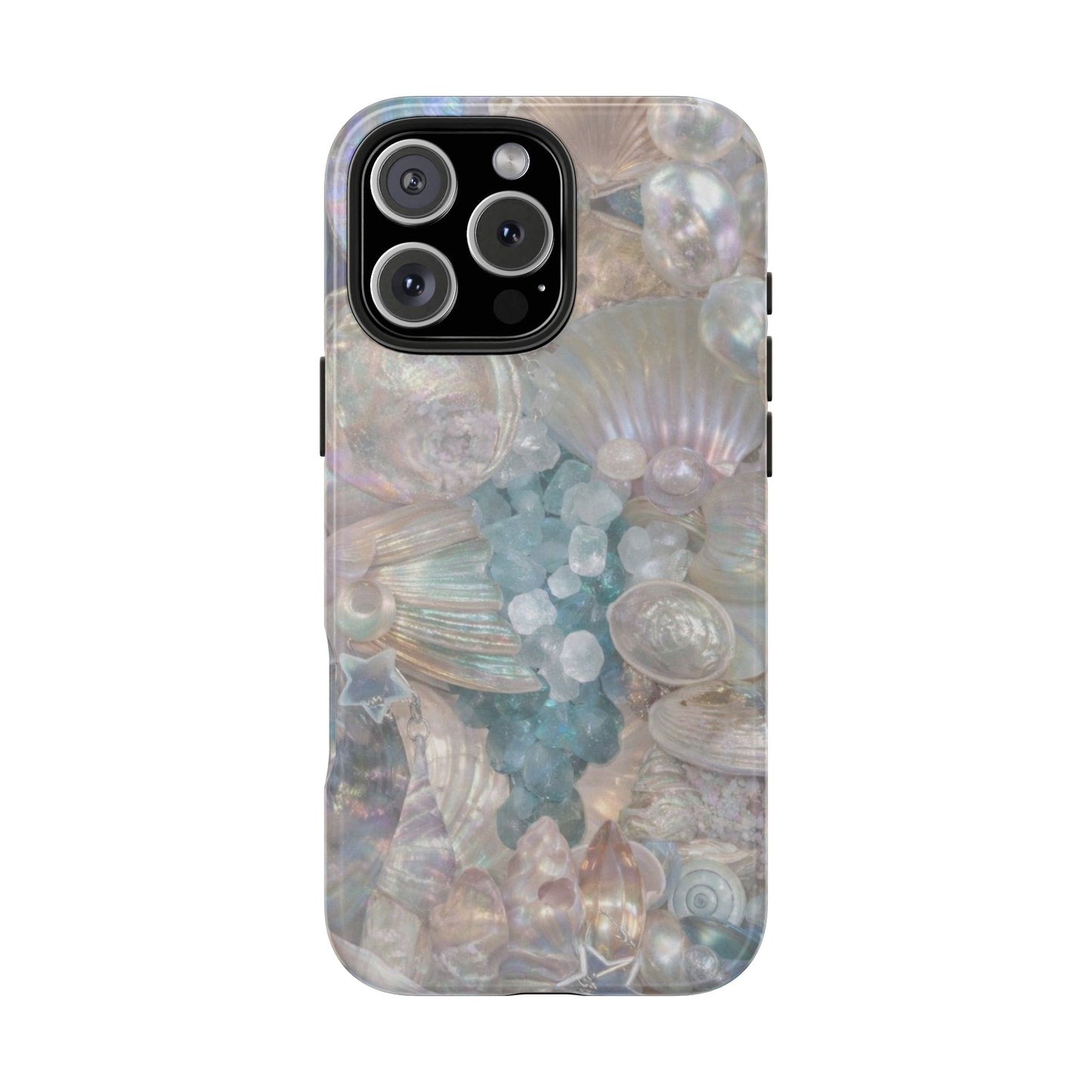Aquamarine and Shells - Protective Phone Case