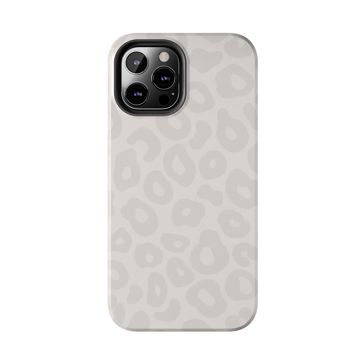 Beige Leopard Tough Phone Case – Protective Animal Print Phone Cover
