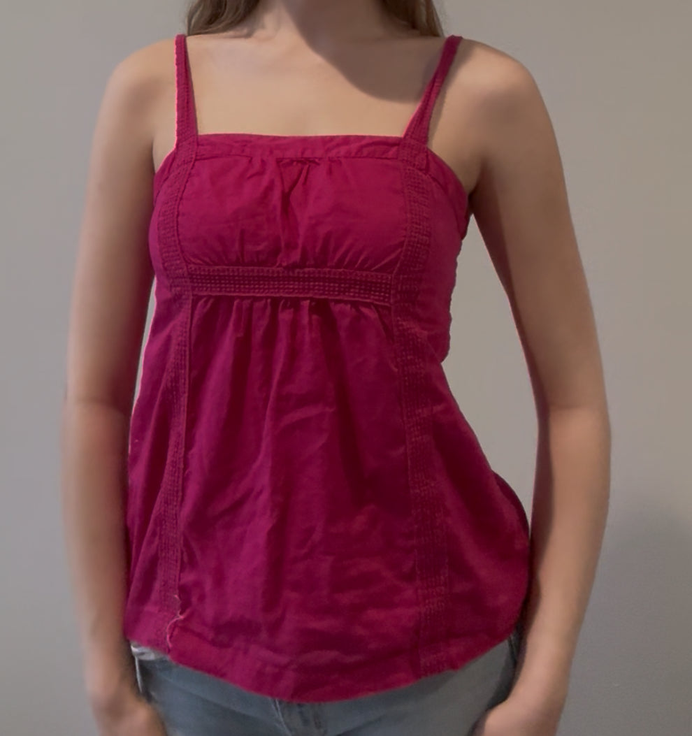 Dark Pink Babydoll Top