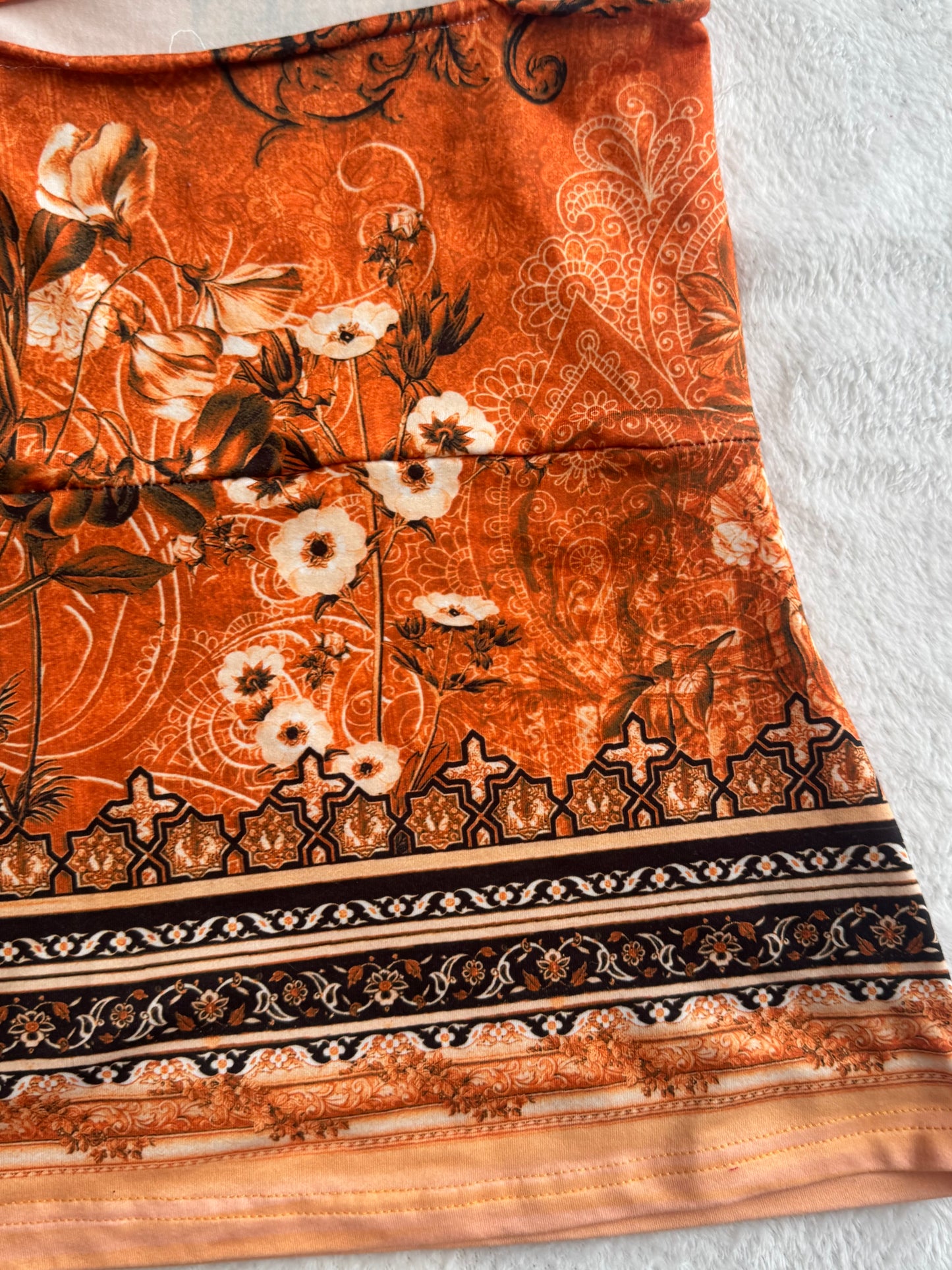 Orange and Brown Babydoll Cami