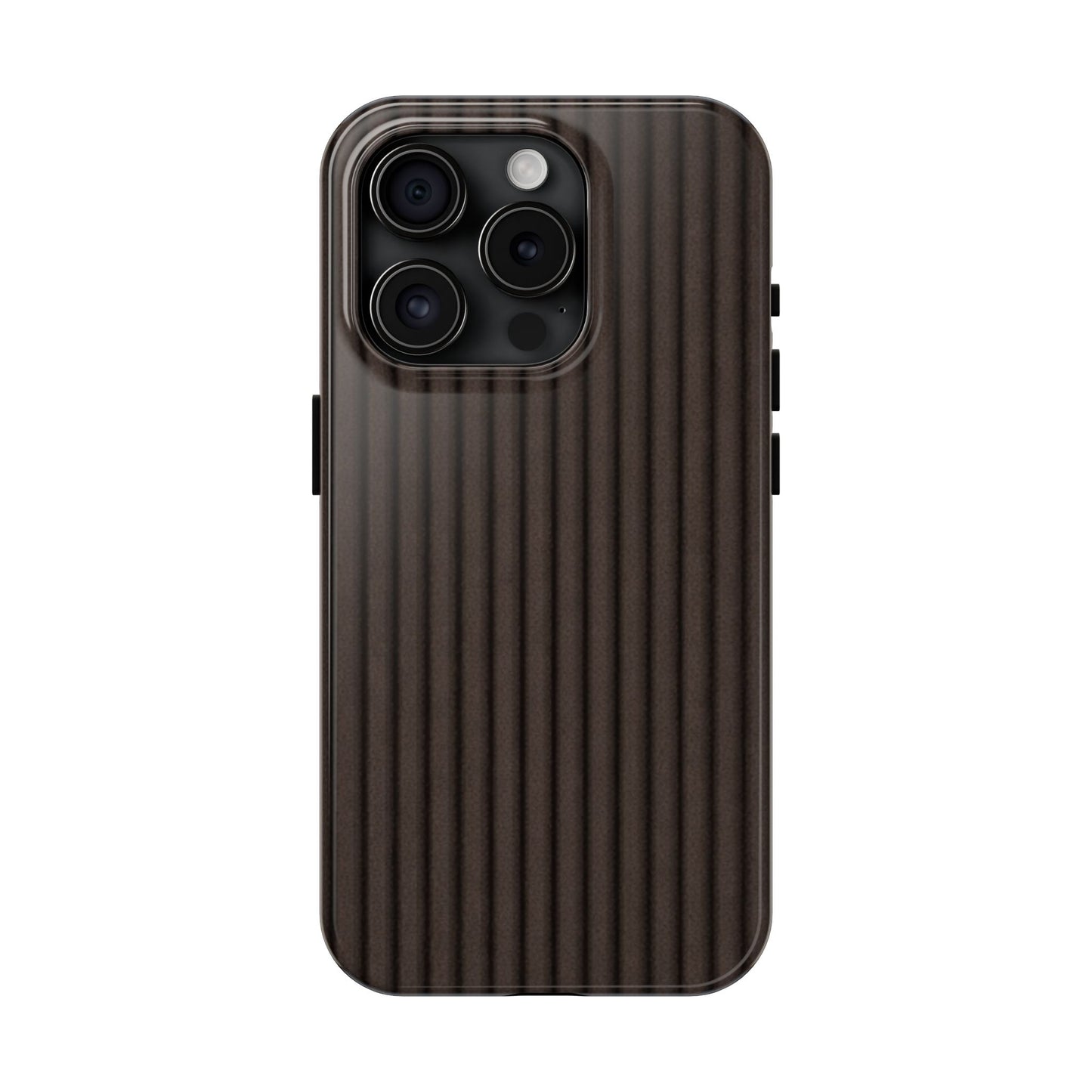 Ribbed Dark Brown Tough Phone Case – Slim Protective Mobile Cover