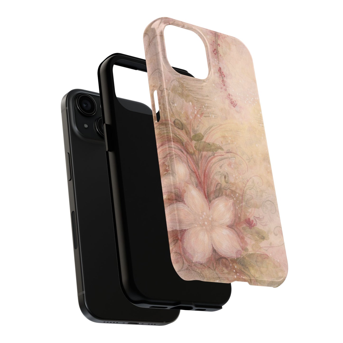Antique Watercolor Floral - Protective Phone Case