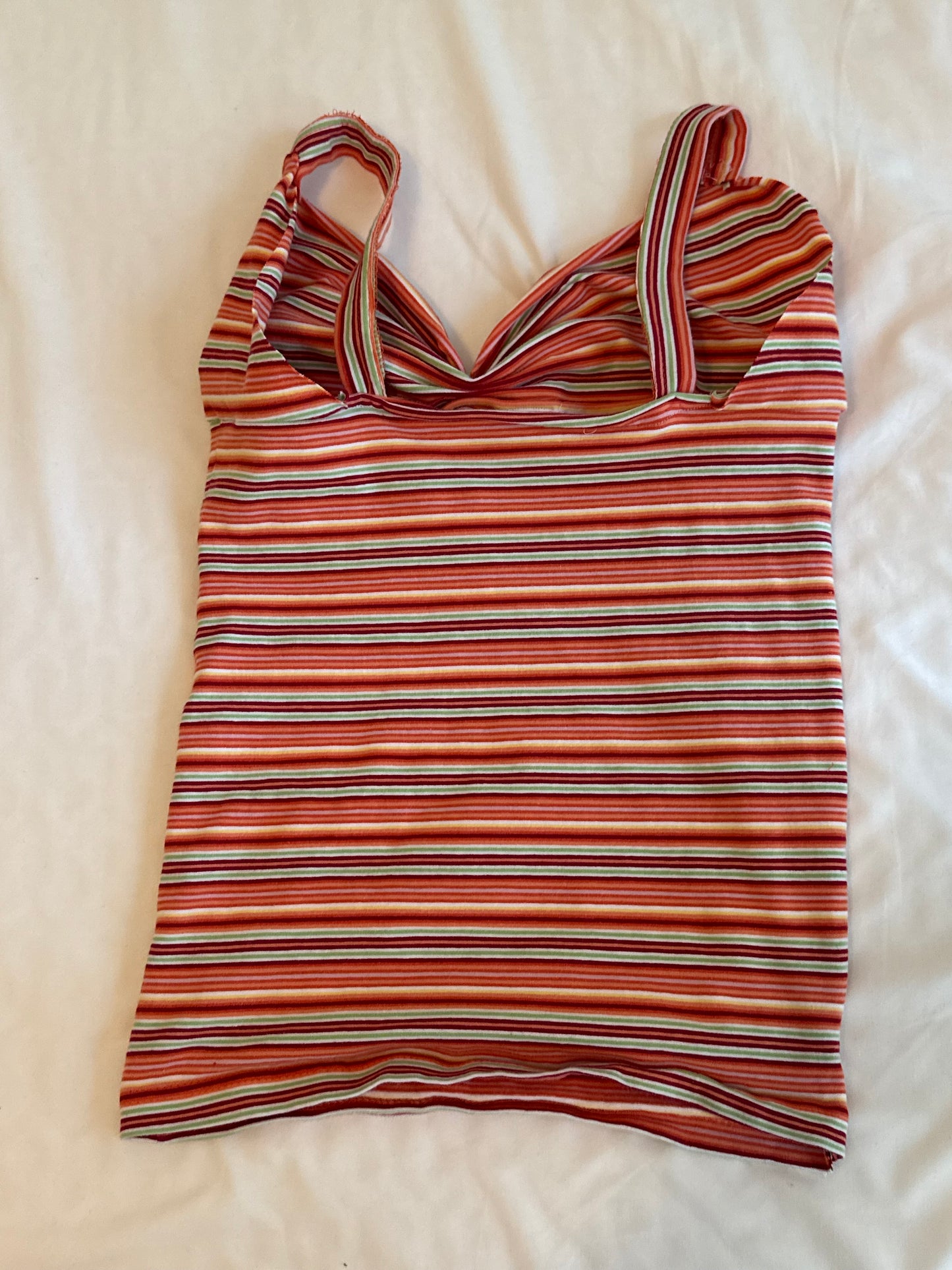 Orange Striped Cami Top