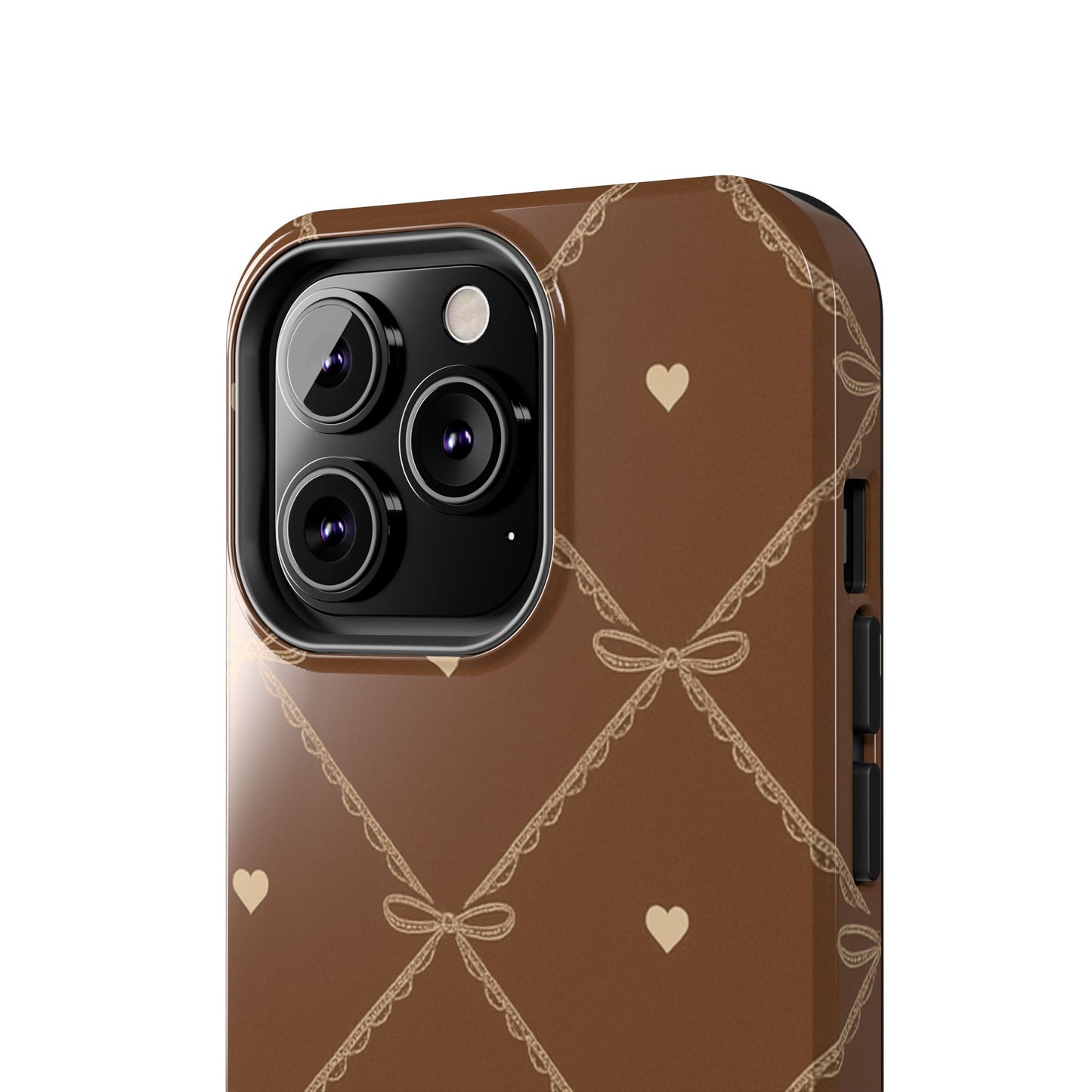 Chocolate Heart Ribbon - Protective Phone Case