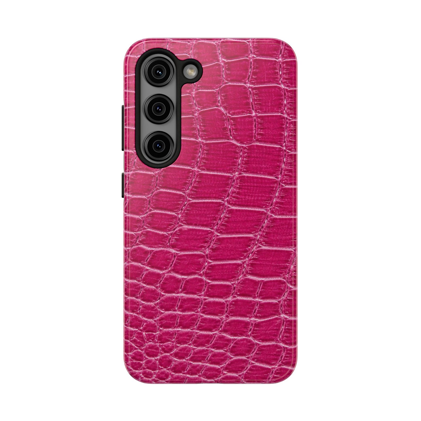 Pink Crocodile Pattern - Protective Phone Case