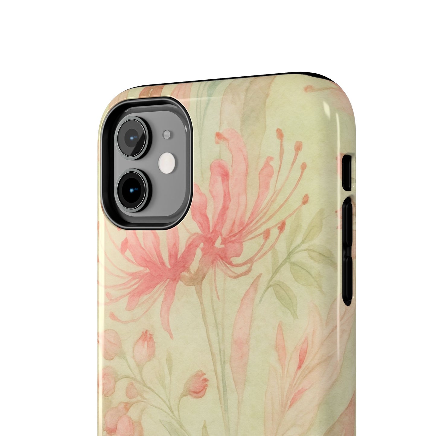 Pink Mint Floral - Protective Phone Case