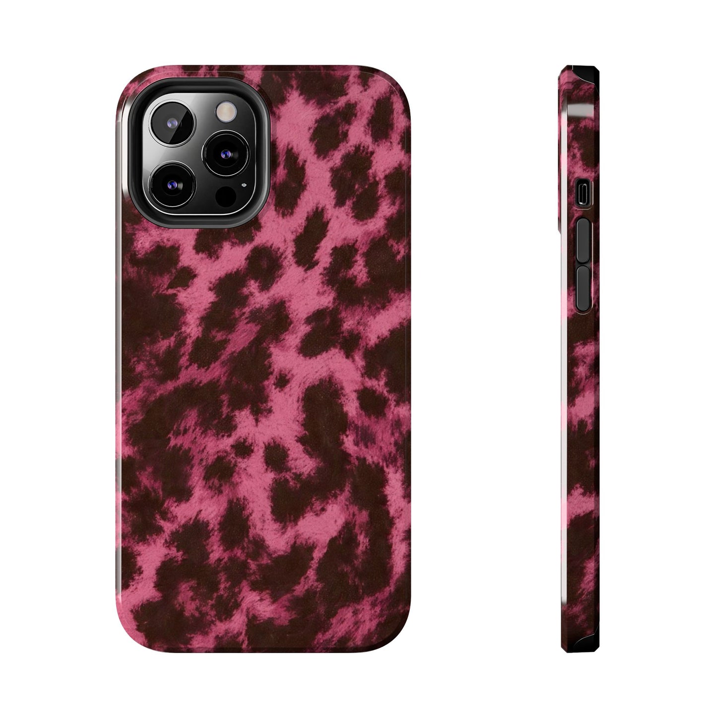 Pink Leopard Print - Protective Phone Case