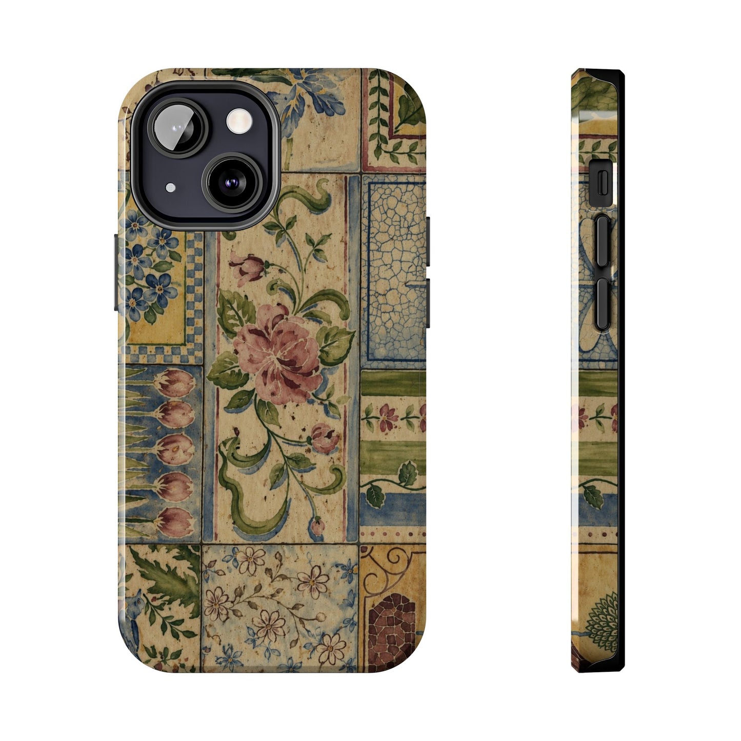 Vintage Floral Patchwork - Protective Phone Case