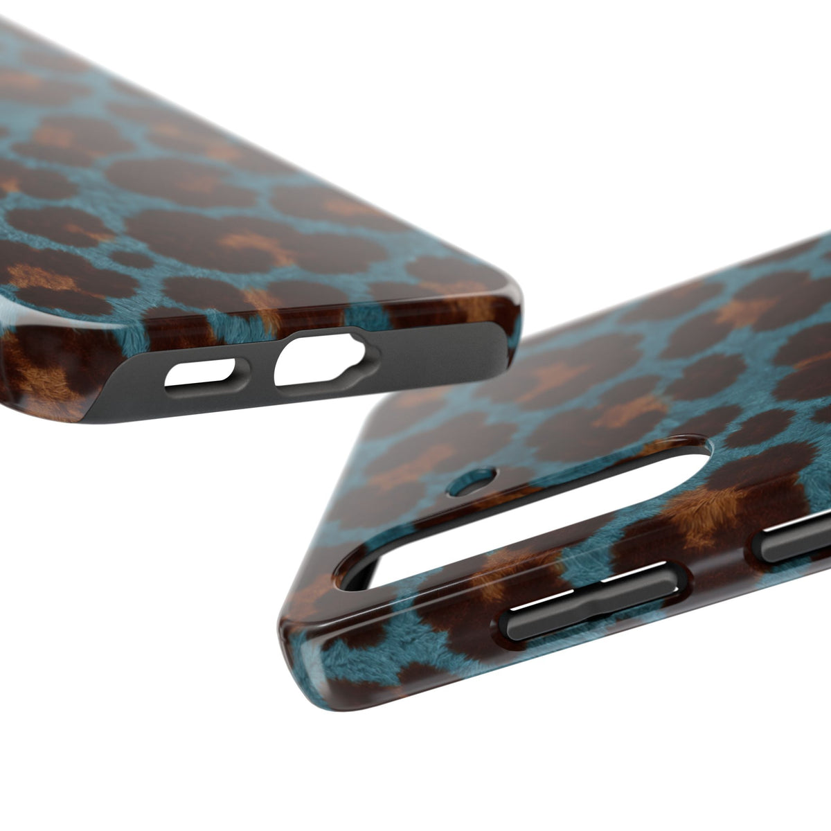 Teal Leopard - Protective Phone Case