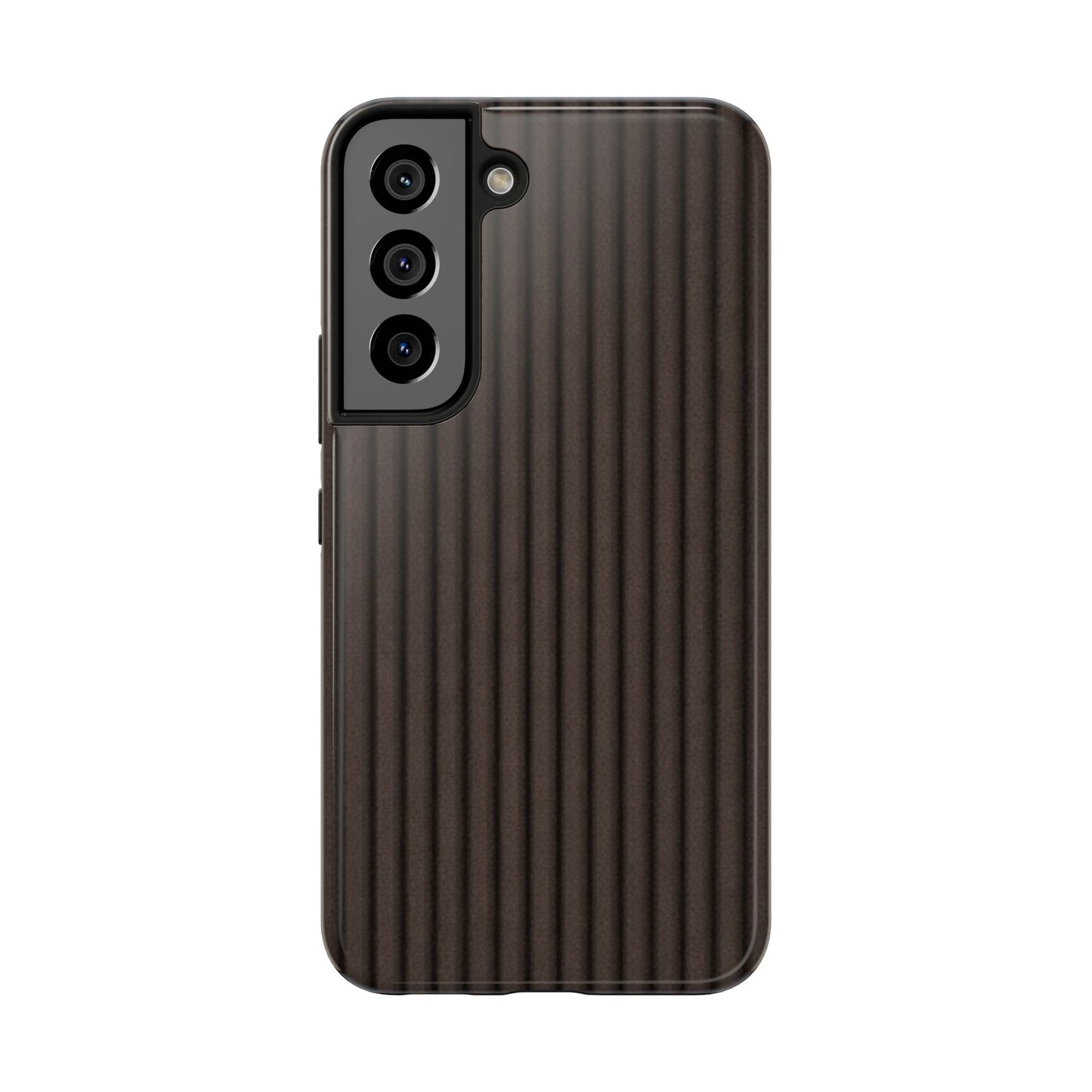 Ribbed Dark Brown Tough Phone Case – Slim Protective Mobile Cover